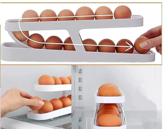 Automatic Rolling Plastic Egg Dispenser Holder [1PCS]