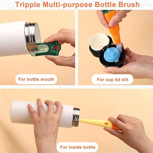 Sponge Cleaning Cup Brush 3 in 1 Multifunctional ( Pack Of 2 )